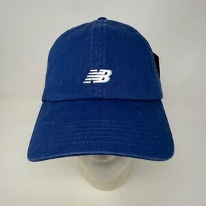 Sample New Balance 6 Panel Cap Dad Hat Blue Adjustable Strap Embroidered Logo